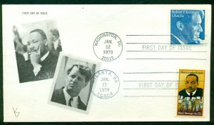 MARTIN LUTHER KING JR Combo FDC w/Robert Kennedy Portrait