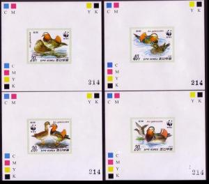 Birds WWF Mandarin Duck 4 De-Luxes imperforated