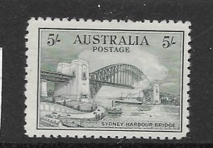 Australia Sydney Bridge 5/ shilling gray green