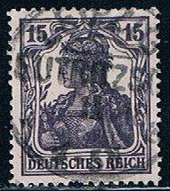 Germany 100, 15pf Germania, used, VF