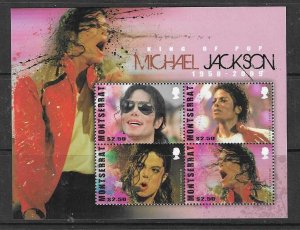 MONTSERRAT SGMS1457 2010 MICHAEL JACKSON   MNH