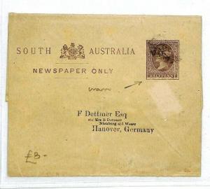 SOUTH AUSTRALIA Postal Stationery GERMANY Hanover QV {samwells-covers} CW168