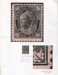 CANADA #66 MINT MAPLE LEAF ENGRAVER'S SLIP 