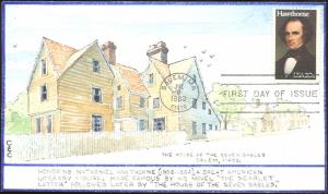 #2047 Nathaniel Hawthorne C & C FDC