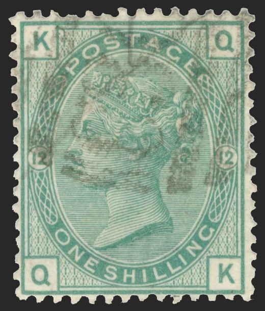 Great Britain Scott 64 Plate 12 Gibbons 150 Plate 12 Used Stamp