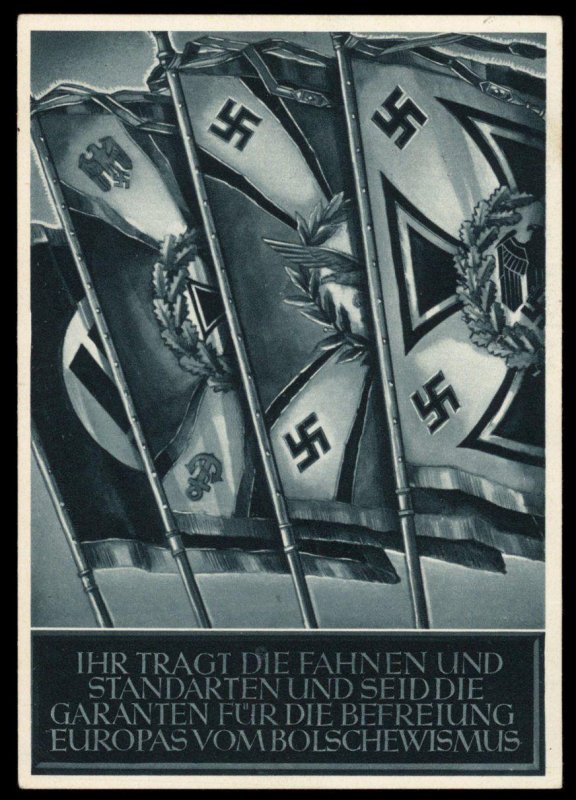 3rd Reich Germany Wehrmacht Flags Gottfried Klein Hoffmann KL4 Card Bolsch 99459