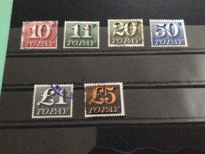 Great Britain Postage due stamps 1970 - 1973 used Ref 57767