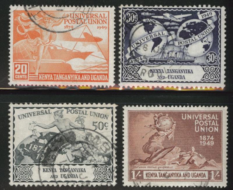 Kenya Uganda and Tanganyika KUT Scott 94-97 Used 1949 UPU set