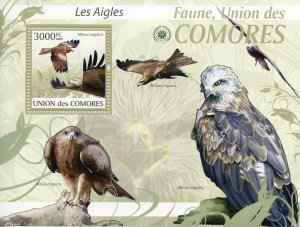 Comoro Islands 2009 EAGLES s/s Perforated Mint (NH)