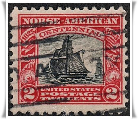 SC#620 2¢ Norse-American Issue (1925) Used