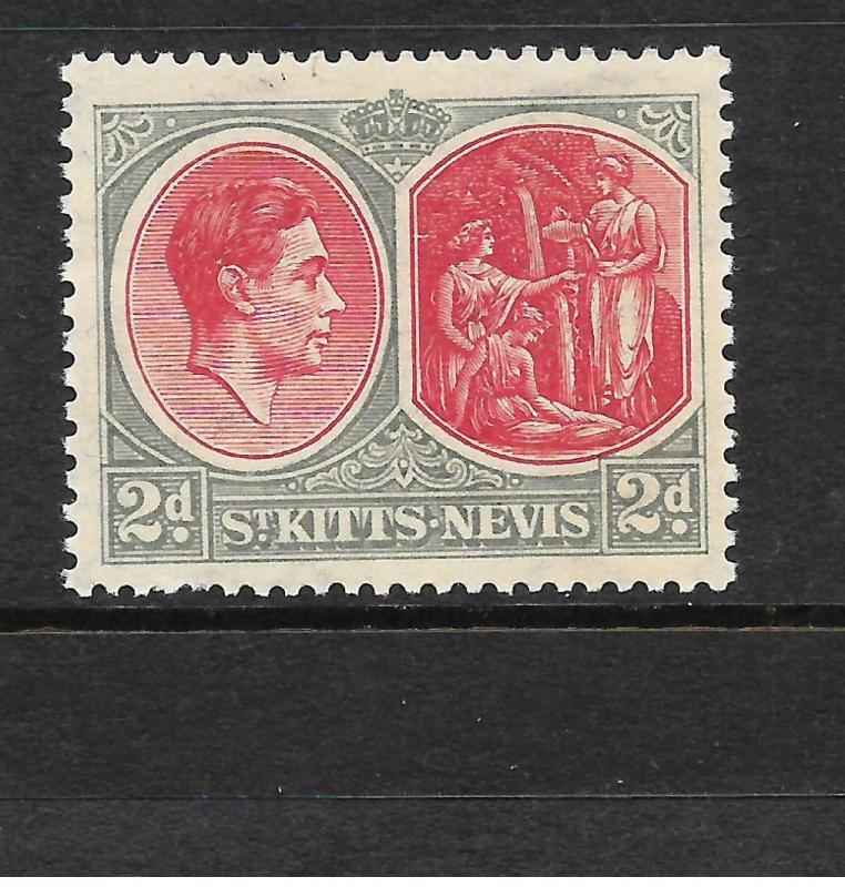 ST KITTS  NEVIS  1938  2d KGVI PICTORIAL MLH  SG 71ba