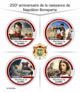 Guinea - 2019 Napoleon Bonaparte - 4 Stamp Sheet - GU190228a 