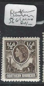 NORTHERN RHODESIA (P0503B)  QEII  1/2D  SG 61   MNH