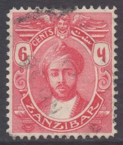 Zanzibar Scott 143 - SG263, 1914 Sultan 6c used