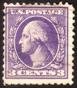 1918, US 3c, Washington, Used, Sc 530