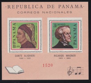 Panama  # 465Bc, Famous Men, Perf Souvenir Sheet, NH, 1/2 Cat,