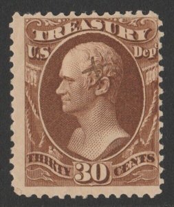 UNITED STATES 1873 Official Treasury 30c brown. Sc O81 cat US$400.