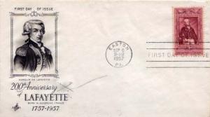 United States, First Day Cover, France, Military Related