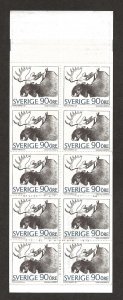 SWEDEN SC# 764a COMP BKLT/10 FVF/MLH 1967