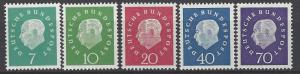 Germany Bund Scott # 793 - 797, mint nh