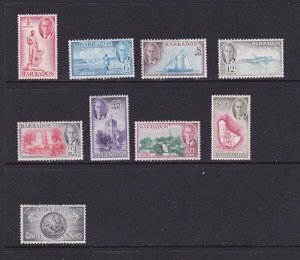 Barbados 1950 Sc 219-227 MH