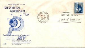 Canada 1958 FDC - Int'l Geophysical Year - Ottawa, Ontario - J3847