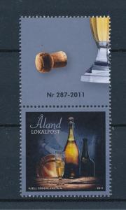 [58478] Aland 2011 Champagne bottles with large label Vin  MNH
