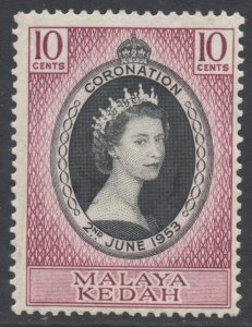 Malaya Kedah Scott 82 - SG91, 1953 Coronation 10c MH*