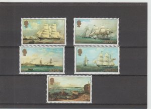 Jersey  Scott#  348-352  MNH  (1985 Ship Paintings)