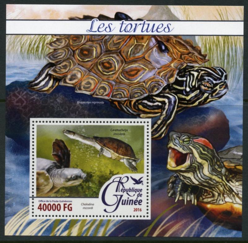 GUINEA 2016 TURTLES  SOUVENIR SHEET MINT NH