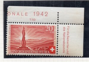 Switzerland 1942 Pro Patria Issue Fine Mint Hinged 20c. NW-209688