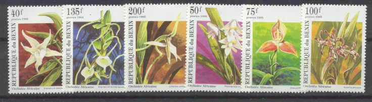 Benin 795-800 MNH Flowers SCV3.80