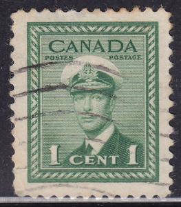 Canada 249 King George VI WWII War 1¢ 1942