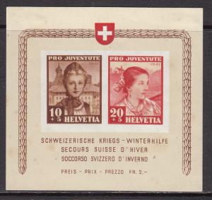 Switzerland, 116, unused hinged, foxing spots on back, CV$ 60.00