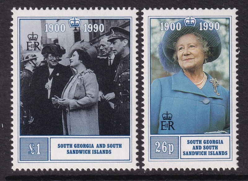 South Georgia 143-144 Queen Mother MNH VF