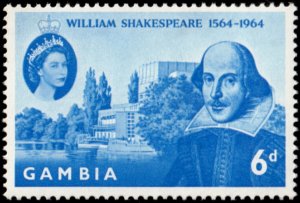 ✔️ GAMBIA 1964 - SHAKESPEARE - SC.  192 MNH ** [5CW3]