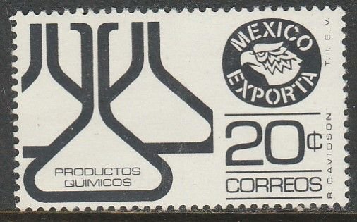 MEXICO Exporta 1110, 20¢ CHEMICAL FLASKS, unwmkd paper 1. MINT, NH. F-VF.
