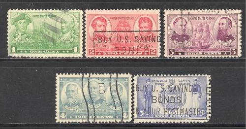 U. S.  Sc # 790-794 used (RS)