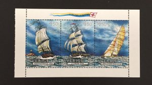 Sweden 1992 #1948a  Booklet Pane, Europa-Sailing, MNH.