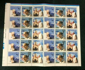 Chile 2005 - Scott #1443 Pope John Paul II - Sheet of  30 Stamps 3 Values - MNH