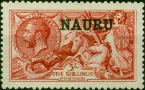 Nauru 1916 5s Bright Carmine SG22 Fine LMM (2)