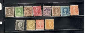 US SCOTT# 704-715, COMPLETE SET, ALL MINT