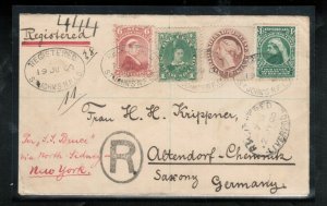 Newfoundland #29 #35a #45 #61 Very Fine Used On Cover To Chemnitz Germany