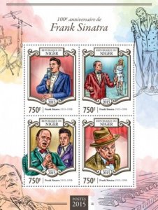 Niger - 2015 Frank Sinatra - 4 Stamp Sheet - 14A-541