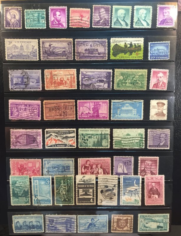 USA LOT: Bunch of stamps used - Commemoratives and Miscellaneous