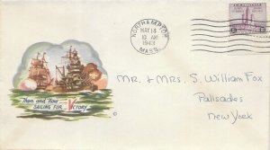 14 May 1943 WW II Patriotic Cover, Then and Now..., Minkus #7885