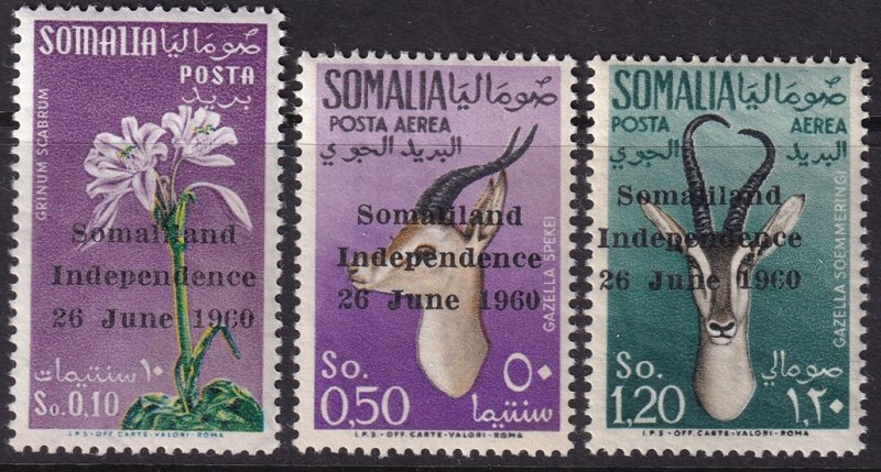 Somalia 1960 Sc 242,C68-9 set MNH**