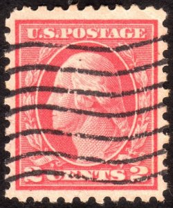 1914, US 2c, Washington, Used, well centered, Sc 425