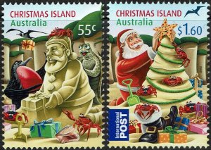 Christmas Island #506-507 MNH - Santa Claus (2012)