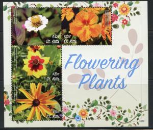 ST. KITTS  2016 FLOWERING PLANTS  SHEET  MINT NH